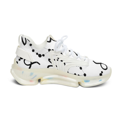 Women's Mesh Sneakers, Constellation & Symbol, Capricorn Zodiac Sign, AOP