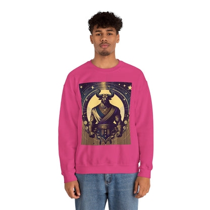 Unisex Heavy Blend™ Crewneck Sweatshirt, Minotaur, Taurus Zodiac Design
