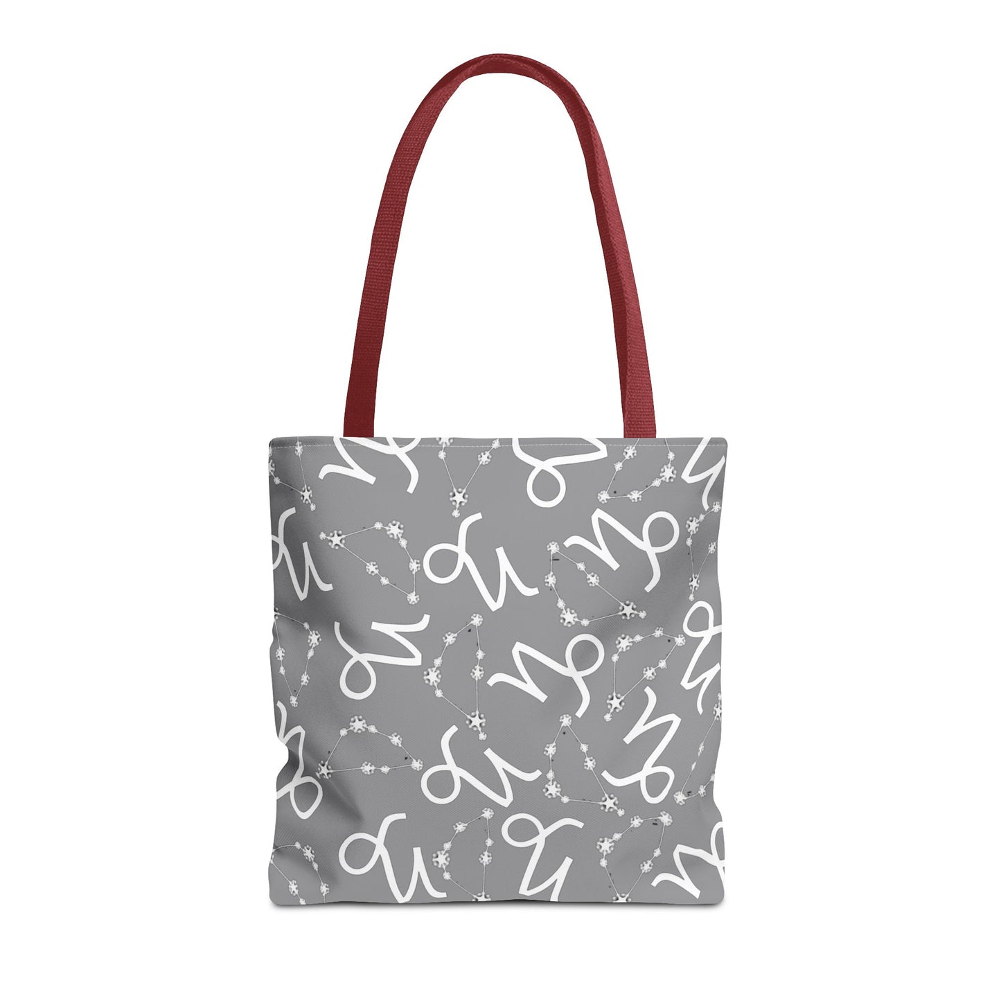 Tote Bag, Capricorn Zodiac Sign, AOP, (Grey, White)