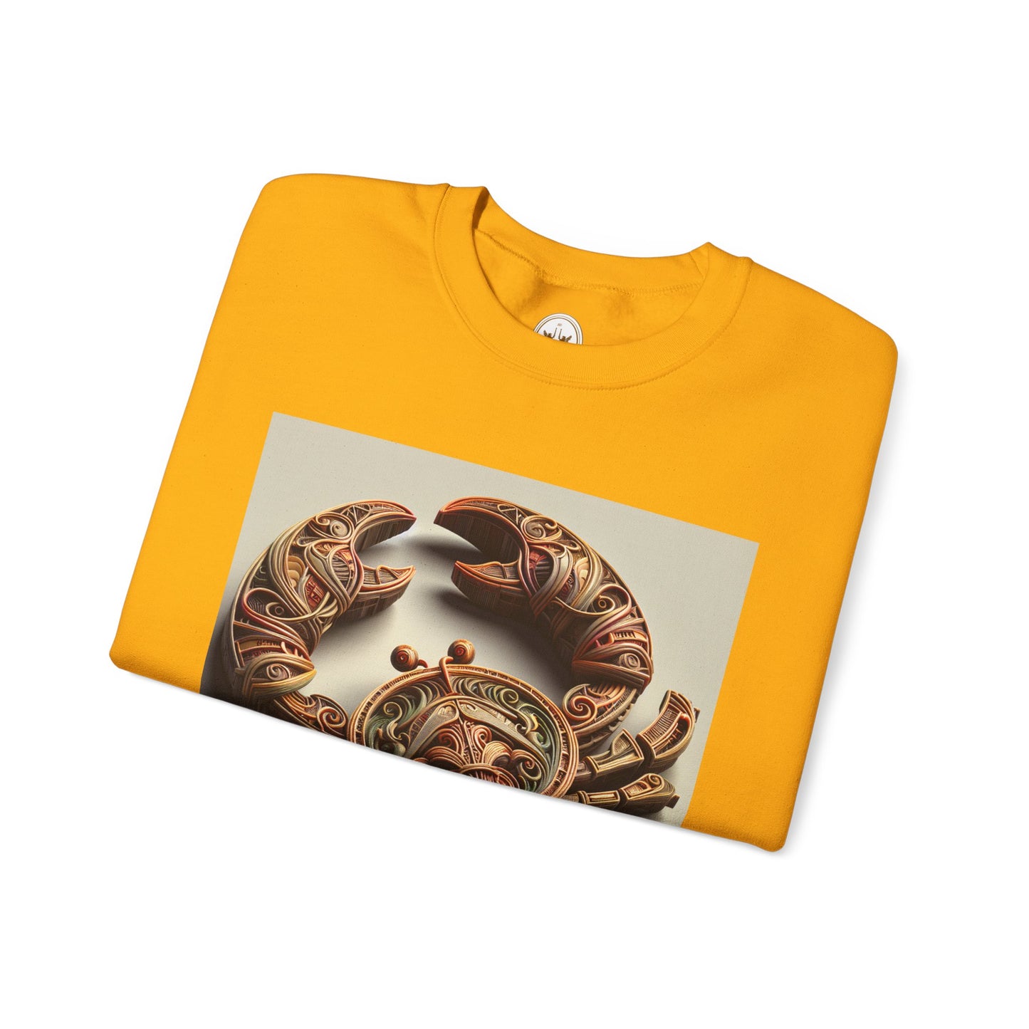 Unisex Heavy Blend™ Crewneck Sweatshirt, Crab Artifact, Cancer Zodiac Design