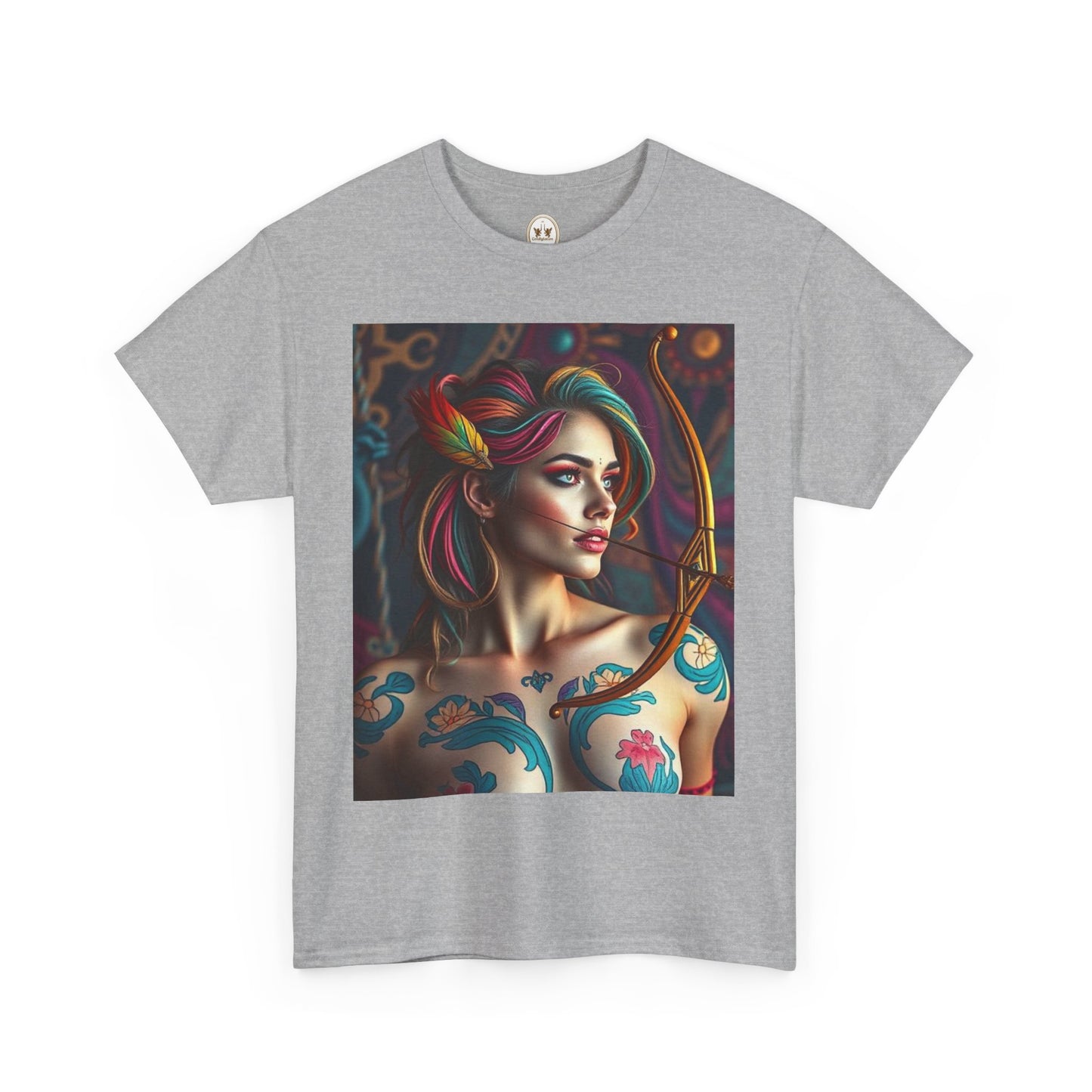 Unisex Heavy Cotton T-Shirt, Sagittarius, Zodiac v1, Sexy Art