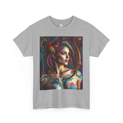 Unisex Heavy Cotton T-Shirt, Sagittarius, Zodiac v1, Sexy Art