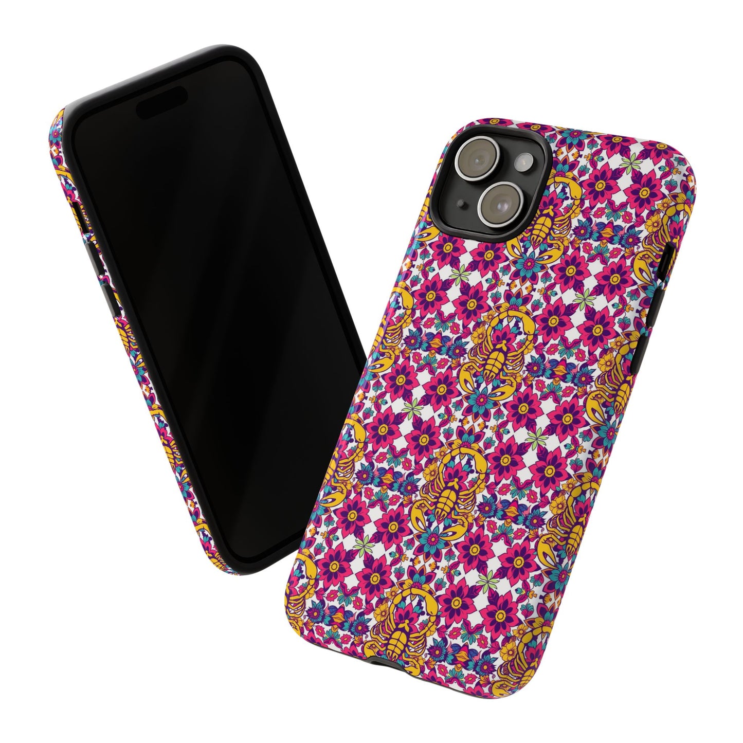 Tough Cases, Scorpio, Zodiac v2, Flower Pattern