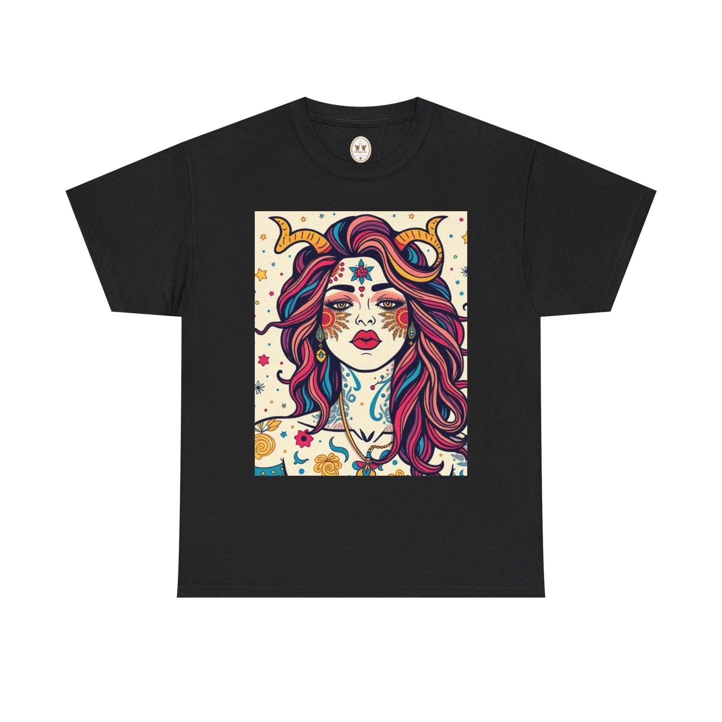Unisex Heavy Cotton T-Shirt, Virgo, Zodiac v3, Sexy Art