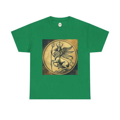Unisex Heavy Cotton T-Shirt, Animal Angel v1, Virgo Zodiac Design