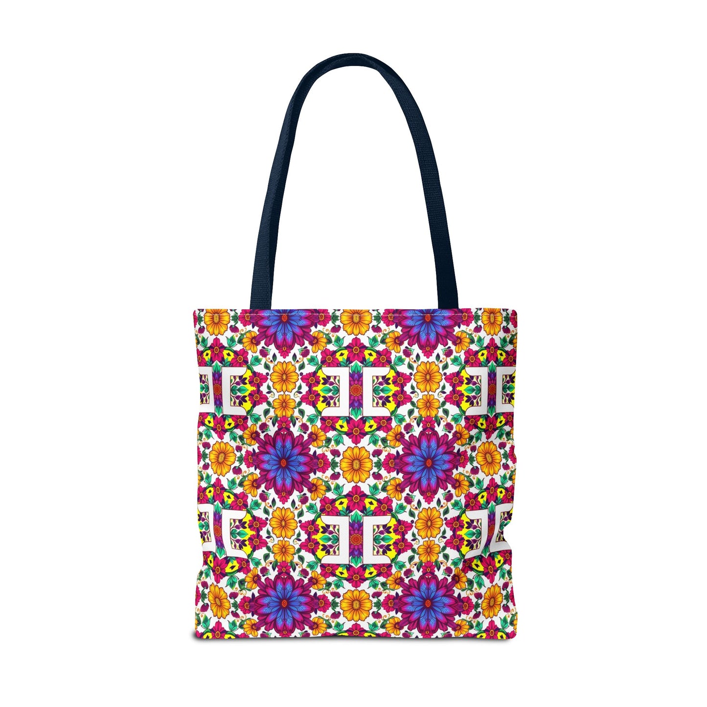 Tote Bag, (AOP), Gemini, Zodiac v3, Flower Pattern