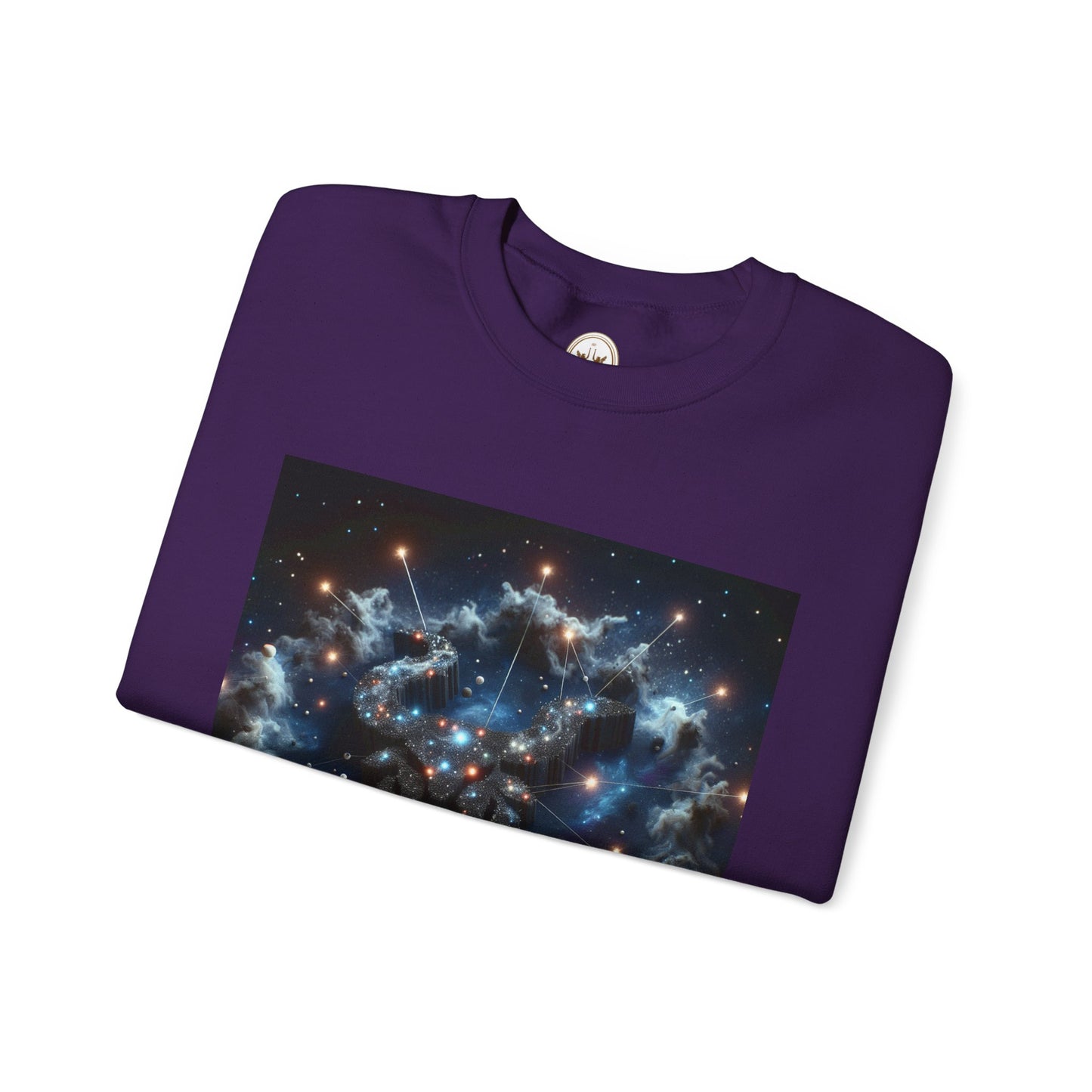Unisex Heavy Blend™ Crewneck Sweatshirt, Space Bullhead, Taurus Zodiac Design