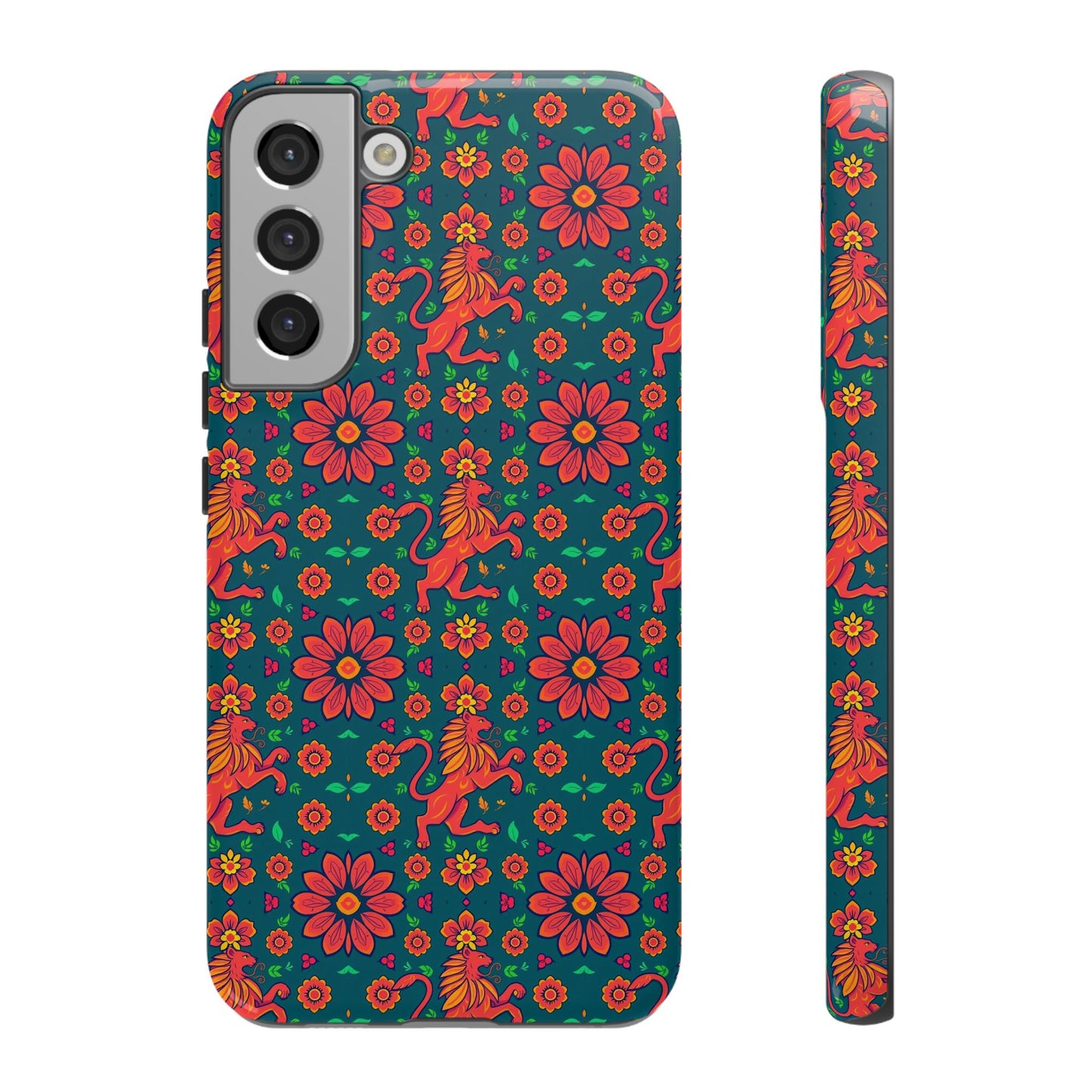 Tough Cases, Leo, Zodiac v2, Flower Pattern