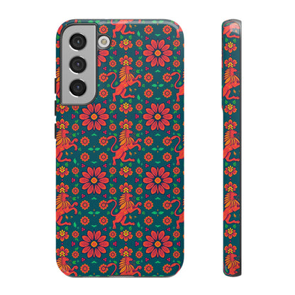 Tough Cases, Leo, Zodiac v2, Flower Pattern
