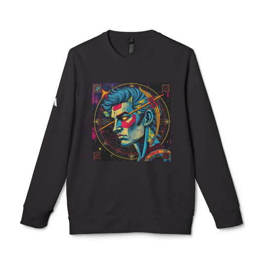 Adidas, Unisex Fleece Crewneck Sweatshirt, Sagittarius, Pop Art, Zodiac