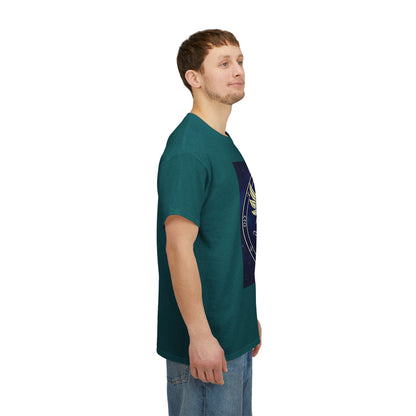 Unisex Heavy Cotton T-Shirt, Space Angel Twins v1, Gemini Zodiac Design