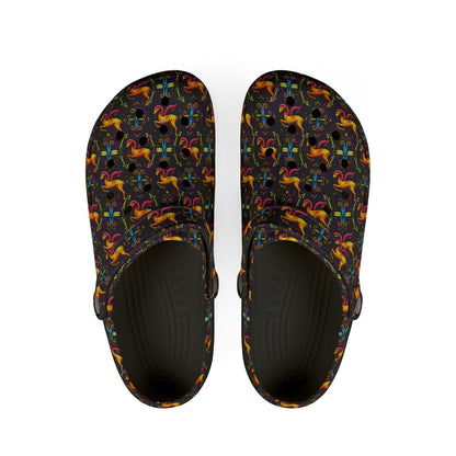 EVA Foam Rubber Shoes, (AOP), Aries, Zodiac v2, Pattern
