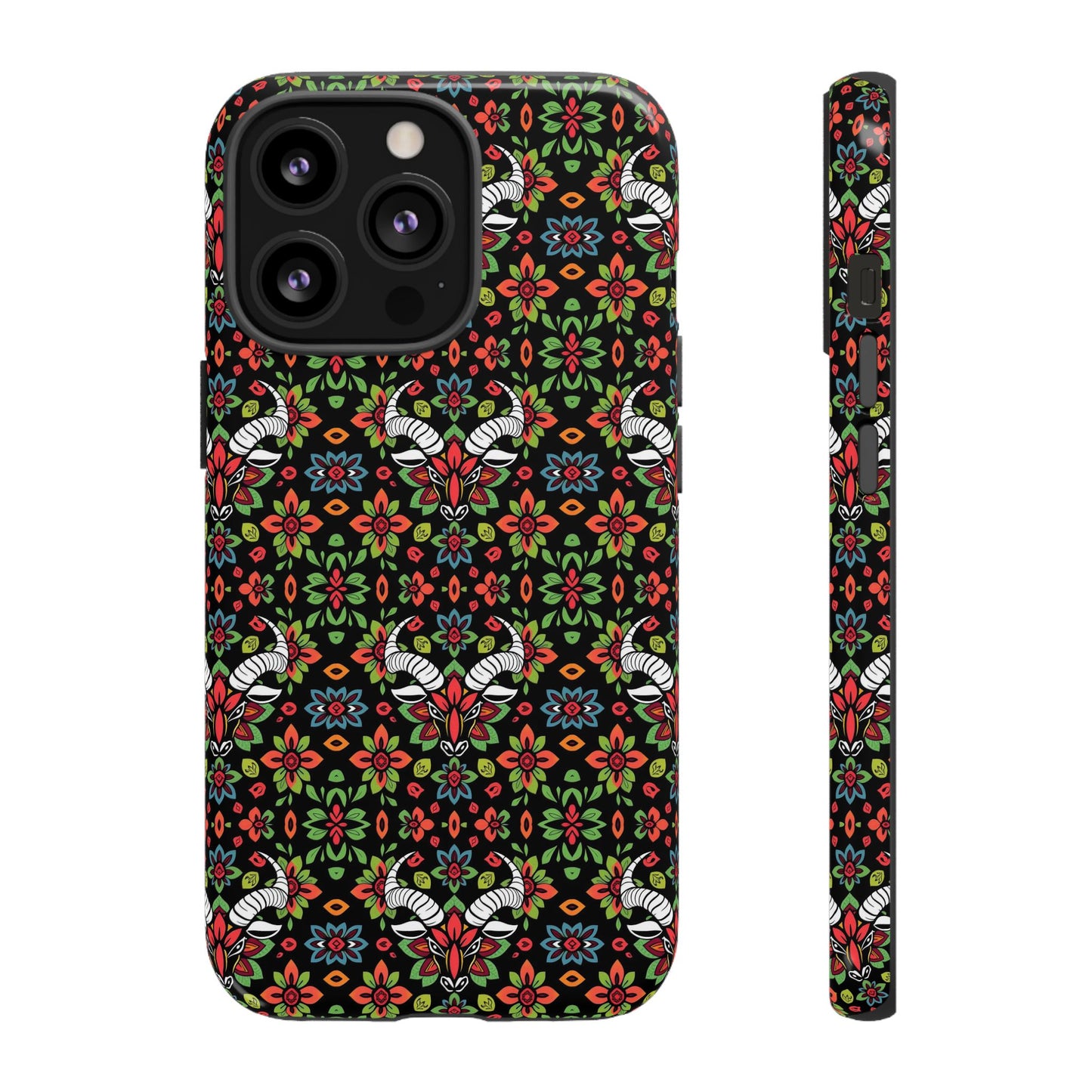 Tough Cases, Taurus, Zodiac v2, Flower Pattern