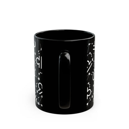 Zodiac 11oz Black Mug Libra Zodiac Sign