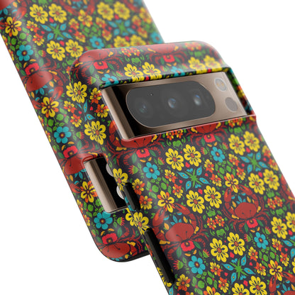Tough Cases, Cancer, Zodiac v2, Flower Pattern
