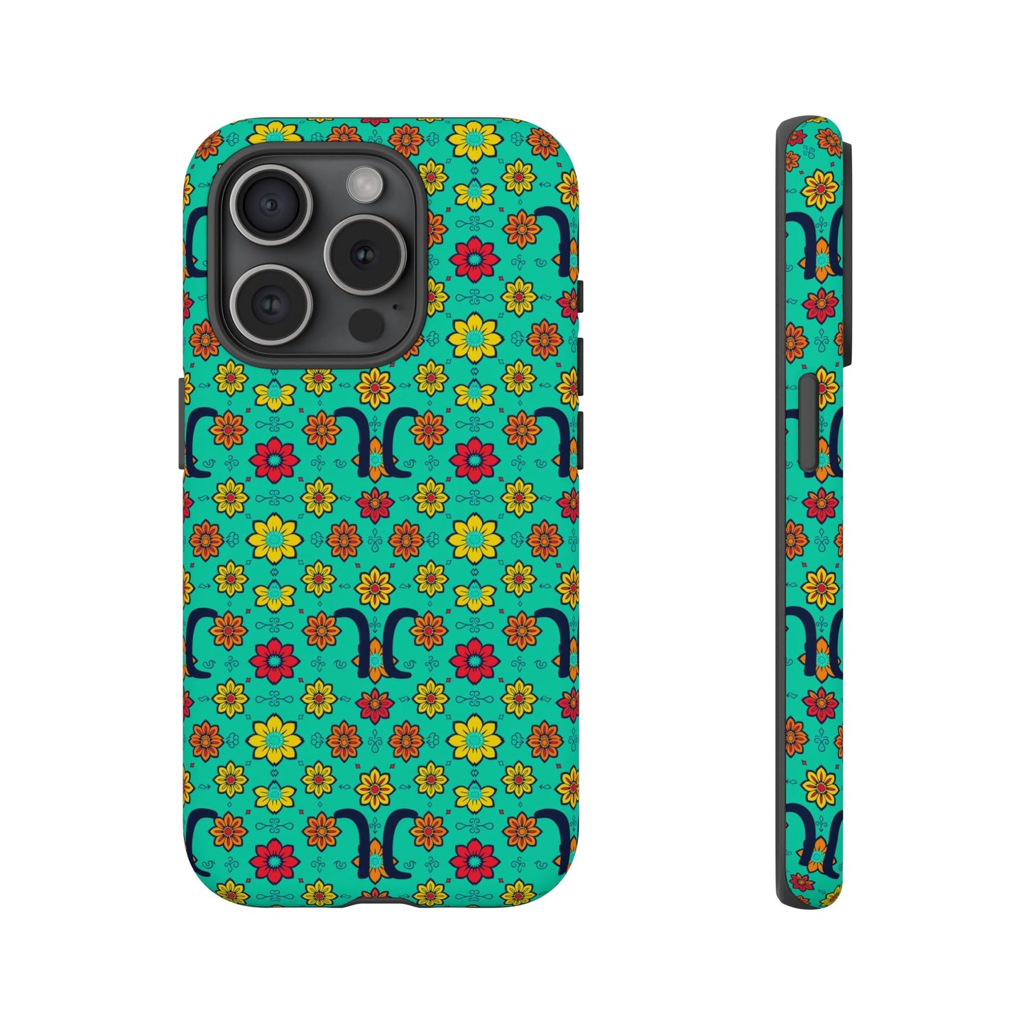 Tough Cases, Aquarius, Zodiac v2, Flower Pattern