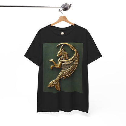 Unisex Heavy Cotton T-Shirt, Capricorn Animal. Symbol, Zodiac Design