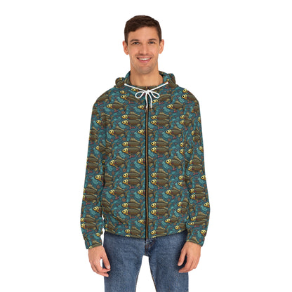 Full-Zip Hoodie (AOP), Pisces, Zodiac v1, Pattern