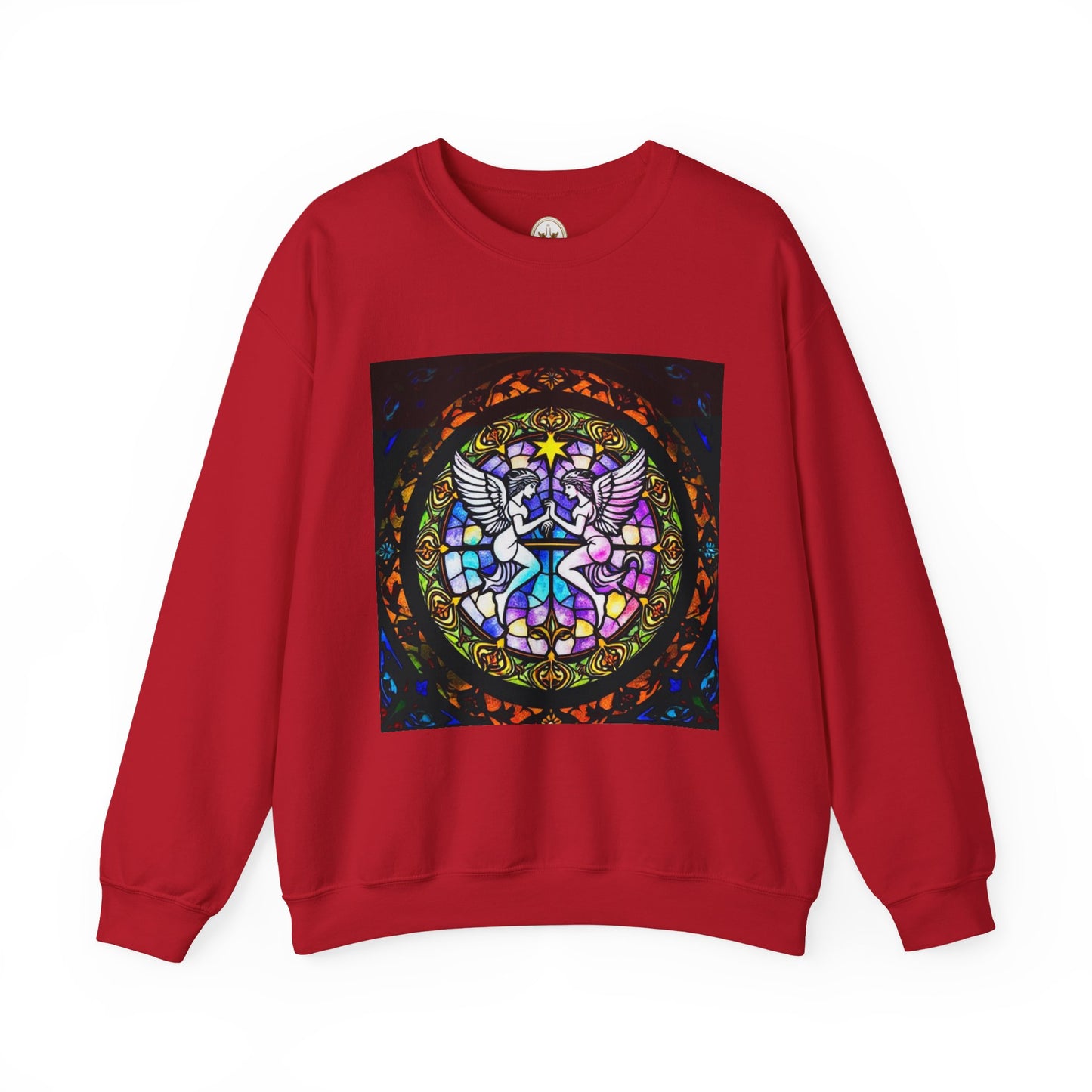 Unisex Heavy Blend™ Crewneck Sweatshirt, Glass 1, Gemini Zodiac Design