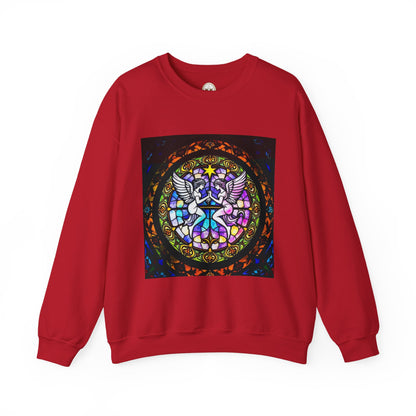 Unisex Heavy Blend™ Crewneck Sweatshirt, Glass 1, Gemini Zodiac Design
