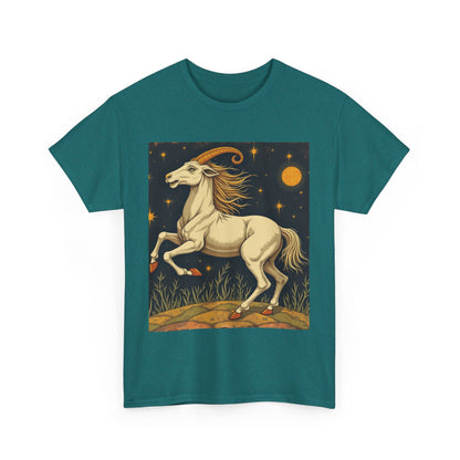 Unisex Heavy Cotton T-Shirt, Aries Animal, Zodiac Design