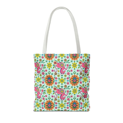 Tote Bag (AOP), Aquarius, Zodiac, Flower Pattern