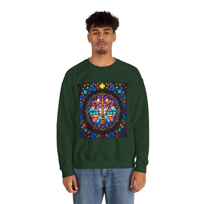 Unisex Heavy Blend™ Crewneck Sweatshirt, Glass 1, Libra Zodiac Design