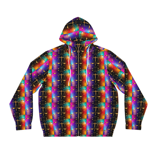 Full-Zip Hoodie (AOP), Libra, Zodiac v1, Pattern