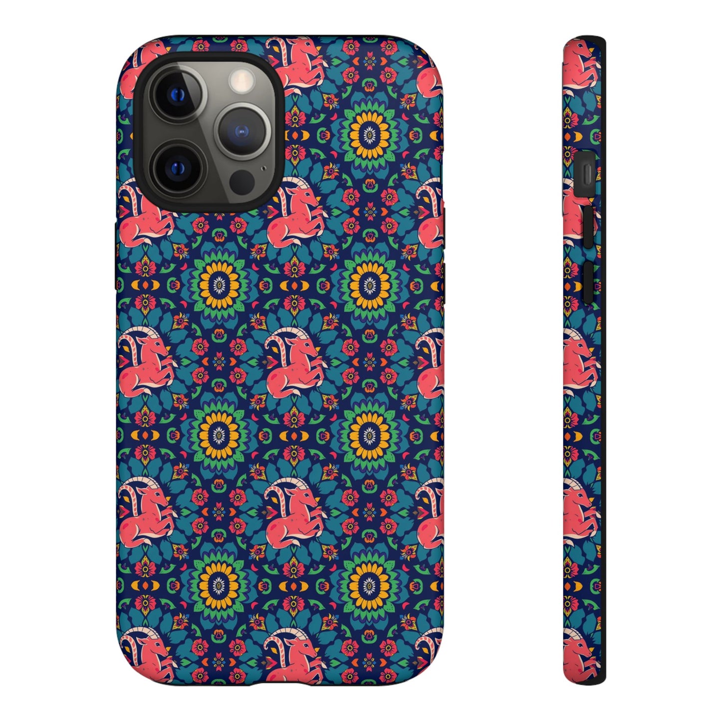 Tough Cases, Capricorn, Zodiac v1, Flower Pattern