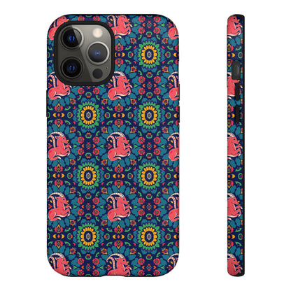 Tough Cases, Capricorn, Zodiac v1, Flower Pattern