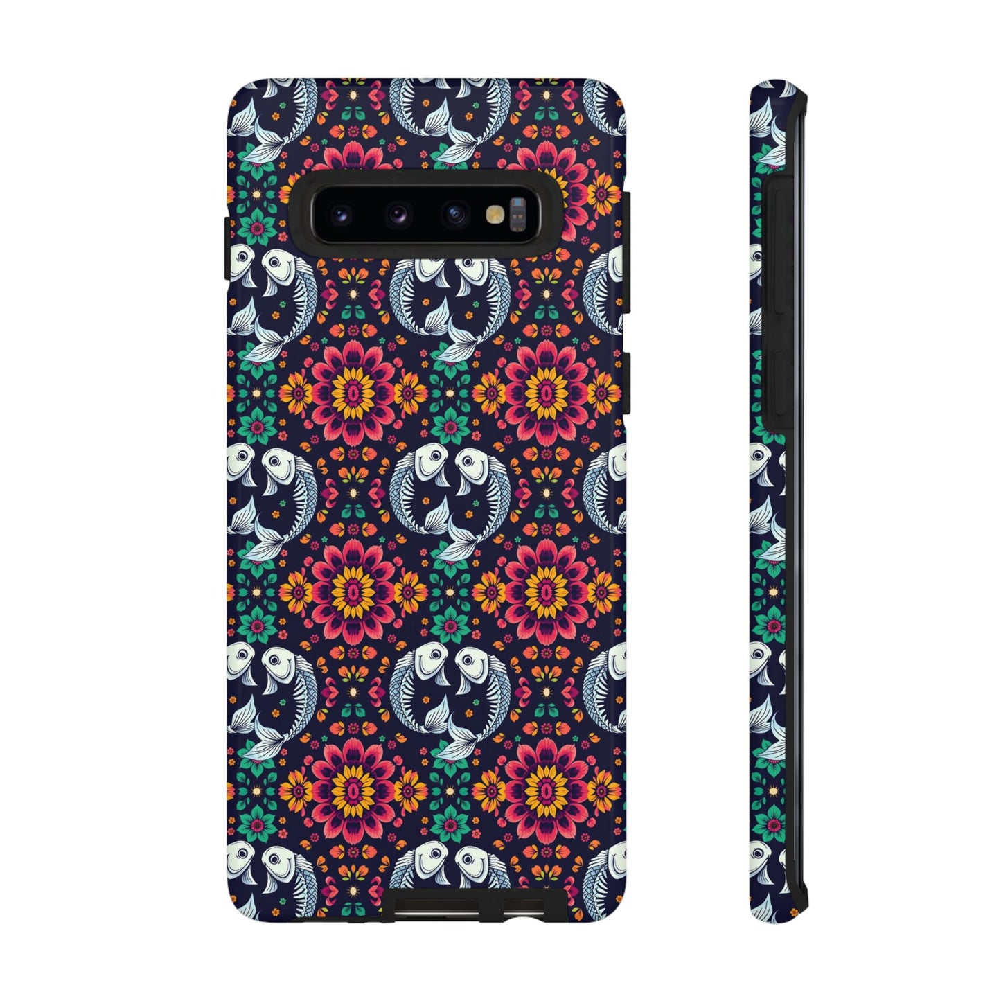 Tough Cases, Pisces, Zodiac v4, Flower Pattern