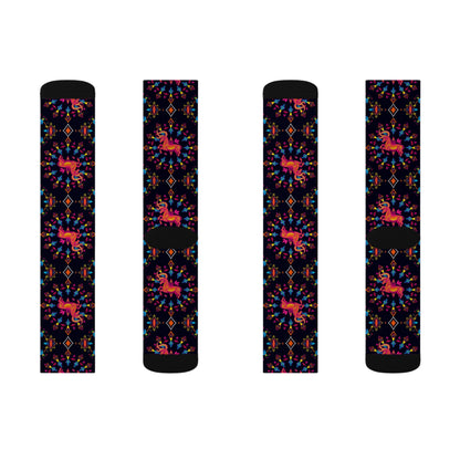 Sublimation Socks, Capricorn, Zodiac v1, Jewel Pattern