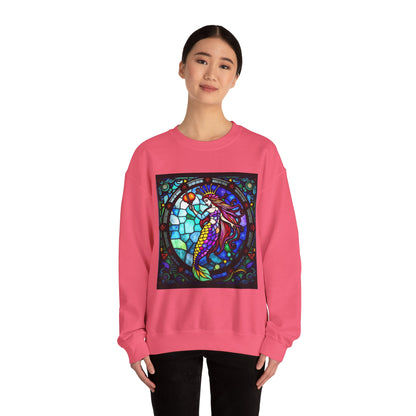 Unisex Heavy Blend™ Crewneck Sweatshirt, Glass, Aquarius Zodiac Design