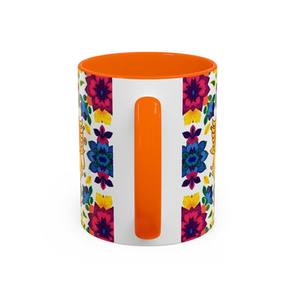 Accent Coffee Mug, Gemini, Zodiac, Flower Pattern, (11, 15oz)