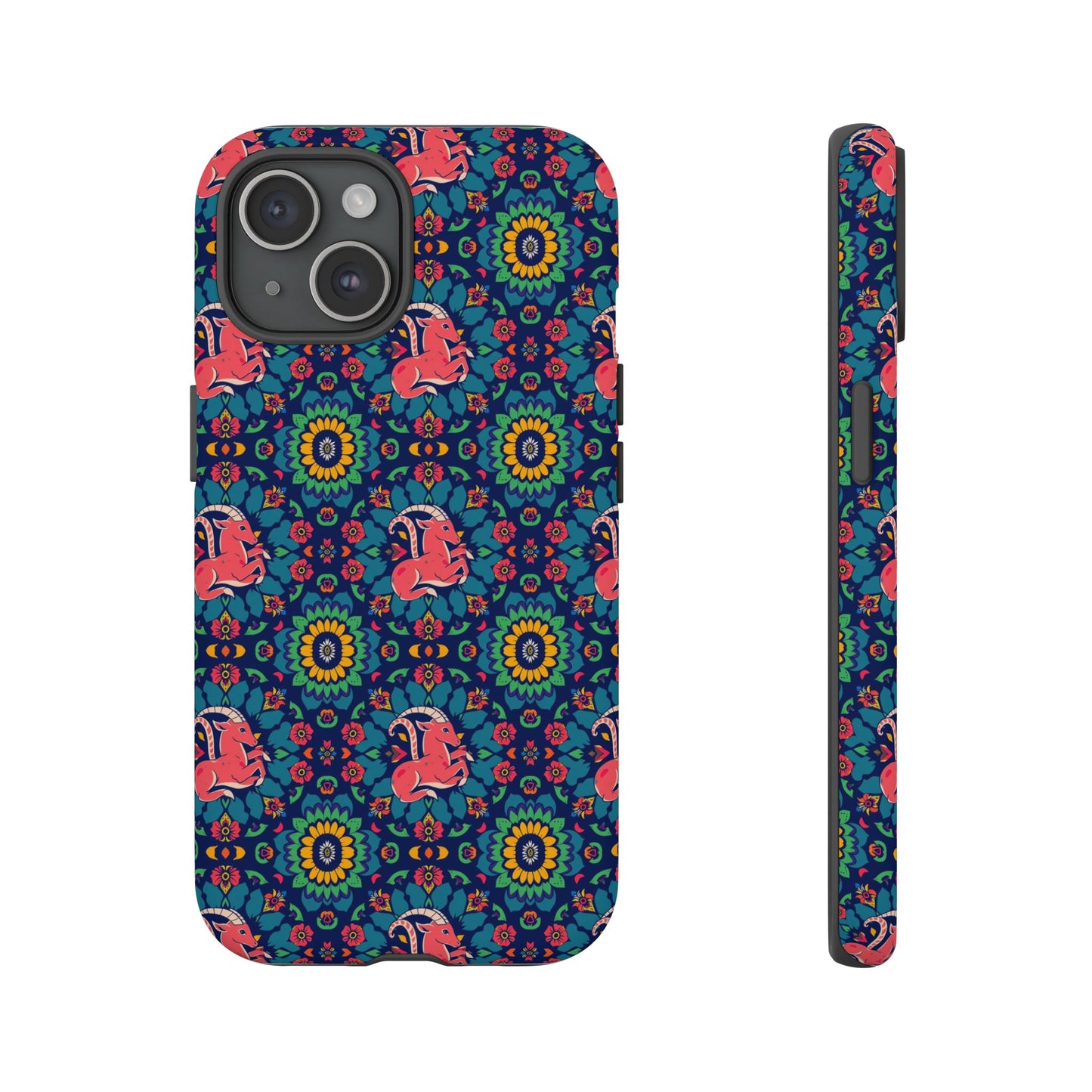 Tough Cases, Capricorn, Zodiac v1, Flower Pattern