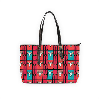 Leather Shoulder Bag, Taurus, Zodiac v3, Shapes Pattern