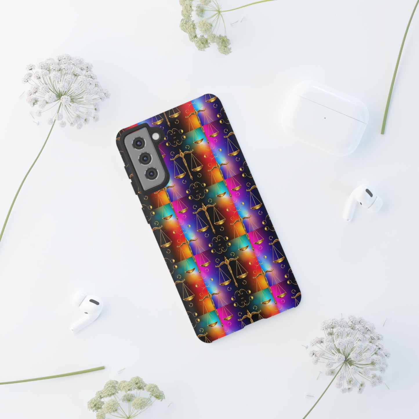 Tough Cases, Libra, Zodiac v1, Metal Pattern
