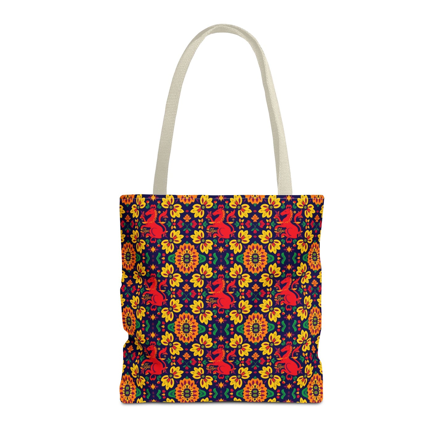 Tote Bag (AOP), Virgo, Zodiac, Flower Pattern
