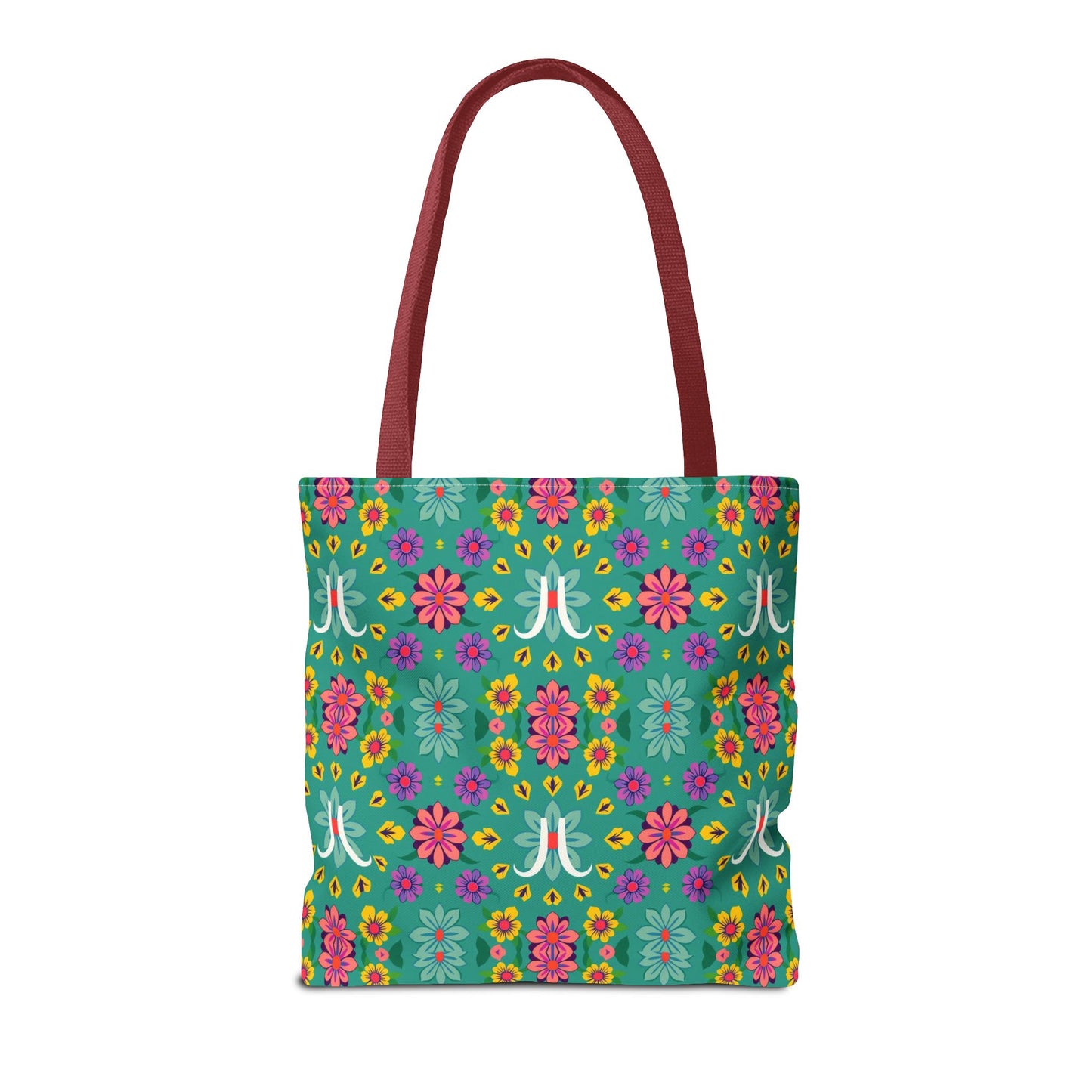 Tote Bag, (AOP), Aquarius, Zodiac v2, Flower Pattern