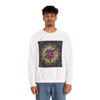 Unisex Heavy Blend™ Crewneck Sweatshirt, Glass 1, Sagittarius Zodiac Design