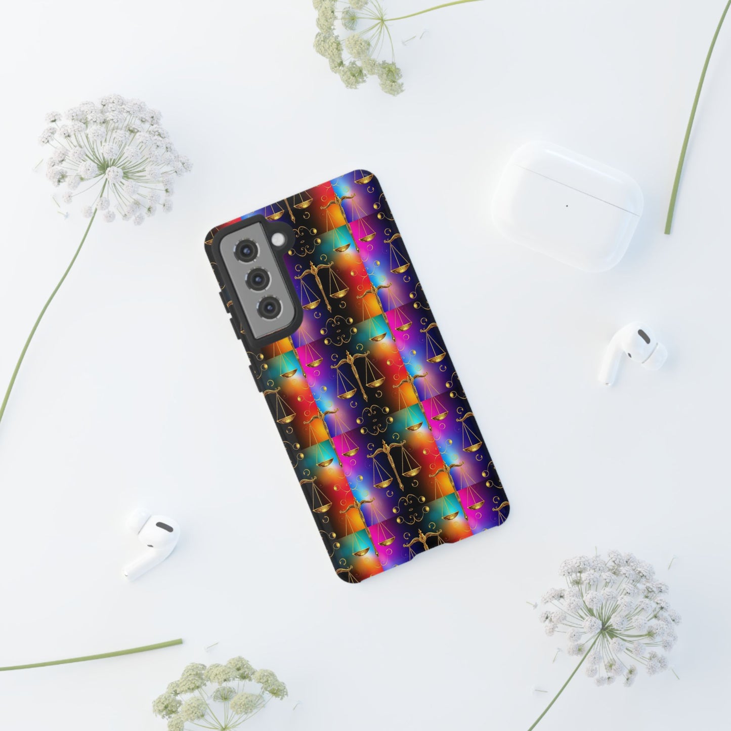 Tough Cases, Libra, Zodiac v1, Metal Pattern