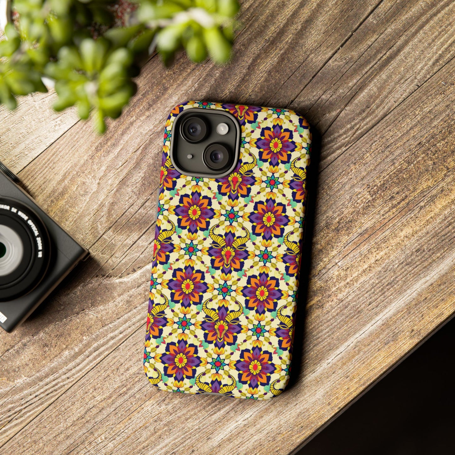 Tough Cases, Taurus, Zodiac v1, Flower Pattern
