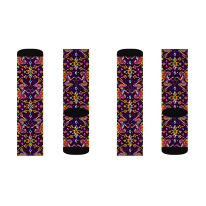 Sublimation Socks, Gemini, Zodiac v2, Jewel Pattern