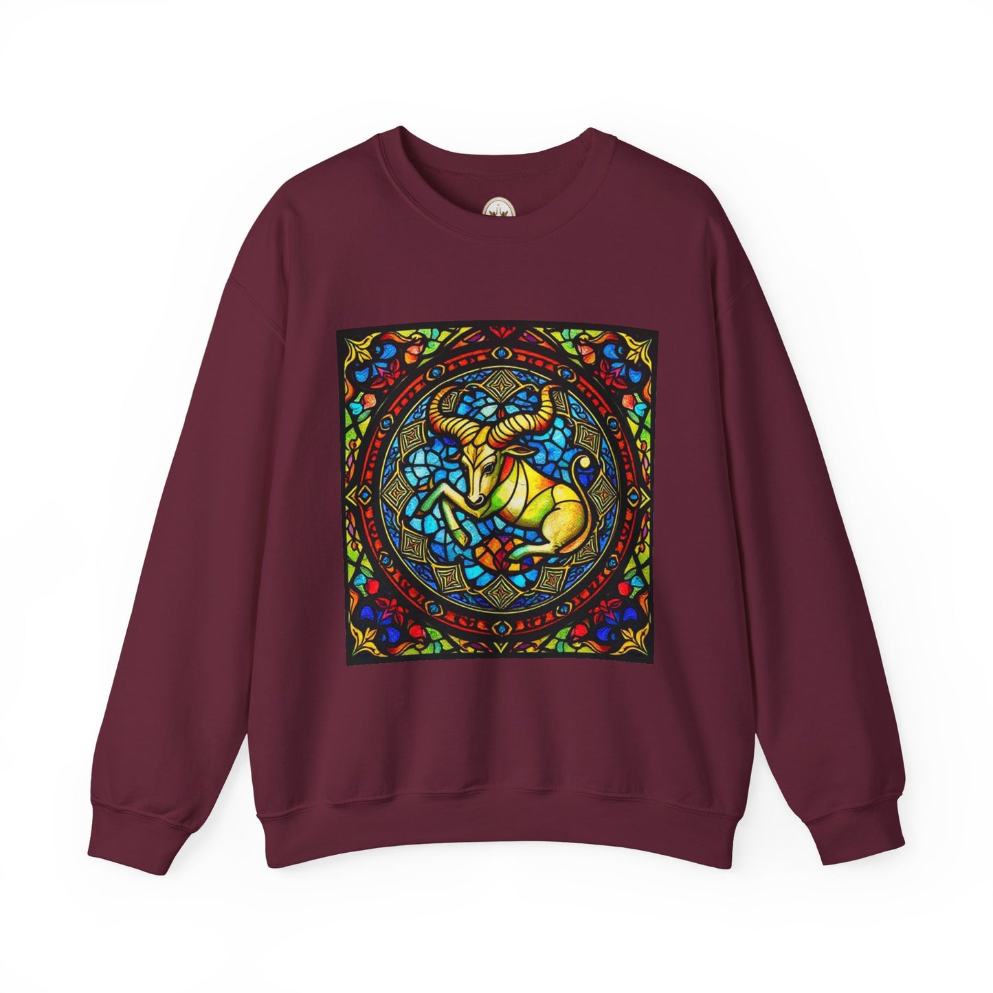Unisex Heavy Blend™ Crewneck Sweatshirt, Glass, Taurus Zodiac Design