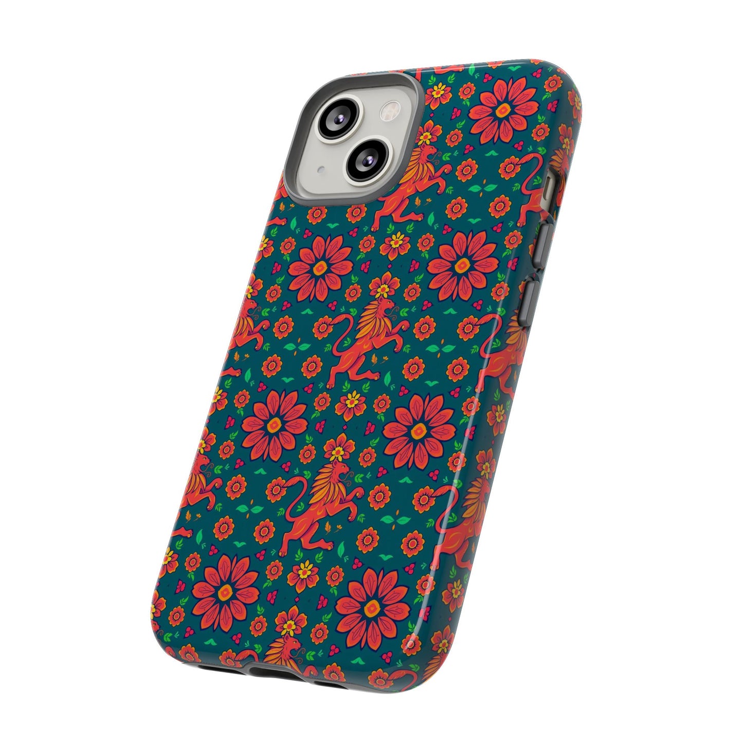 Tough Cases, Leo, Zodiac v2, Flower Pattern