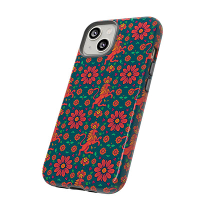 Tough Cases, Leo, Zodiac v2, Flower Pattern