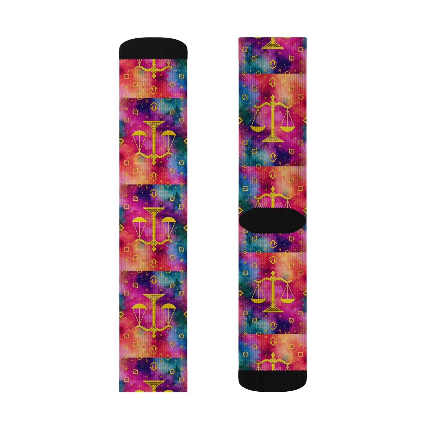 Sublimation Socks, Libra, Zodiac v3, Pattern