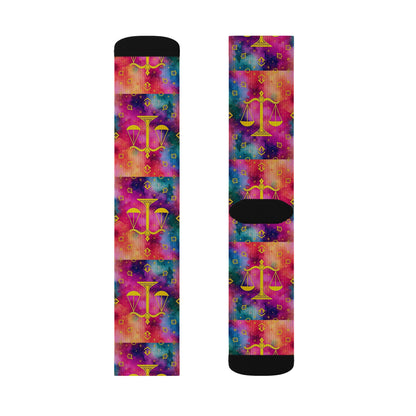 Sublimation Socks, Libra, Zodiac v3, Pattern