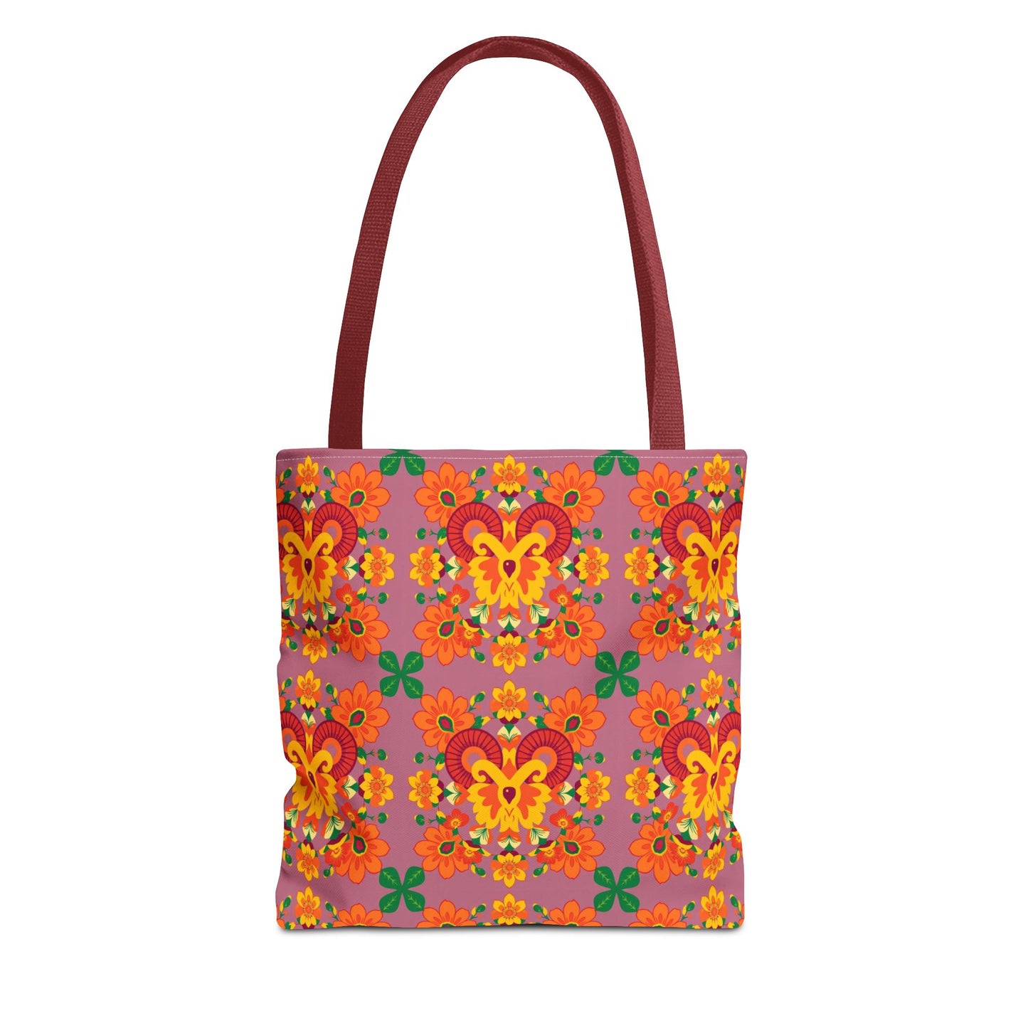 Tote Bag (AOP), Aries, Zodiac v1, Flower Pattern