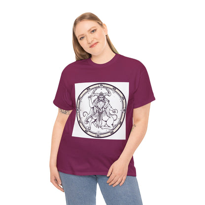 Unisex Heavy Cotton T-Shirt, Bull Centaur, Taurus Zodiac Design